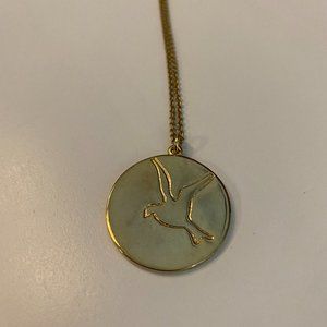 Gold Plated Bird Pendant Necklace